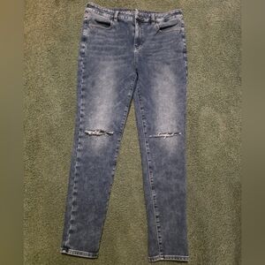 American Eagle Outfitters Blue Distressed Skinny Jeans
